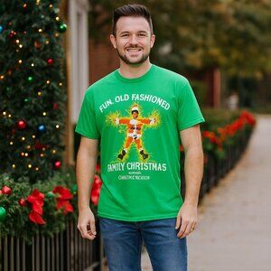 National Lampoon's Men M Family Christmas Vacation Fun Old Fashioned T-Shirt Y2K